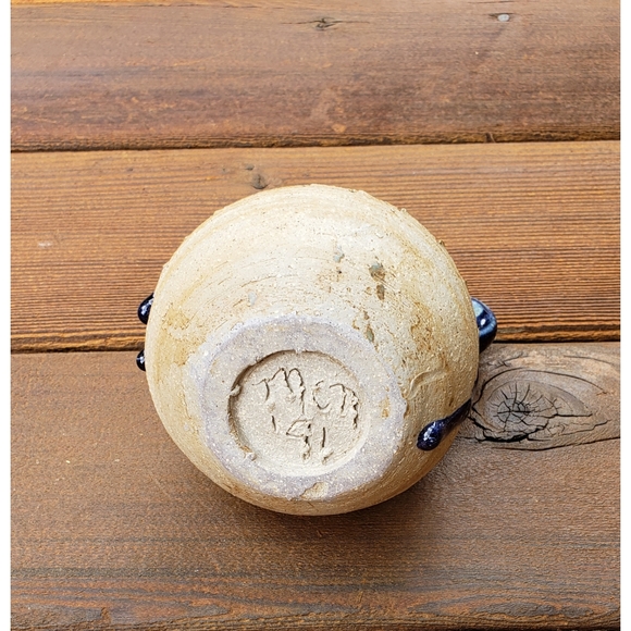 VTG Handcrafted Studio Pottery Drip Glaze Vase - Picture 4 of 4